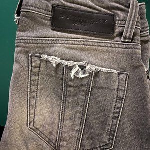 y2k burberry 27 skinny zip leg whimsigoth grunge steampunk jeans